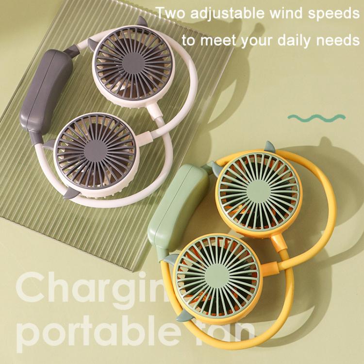 Outdoor Folding Mini Neck Fan Portable USB Rechargeable Summer Gift Fan