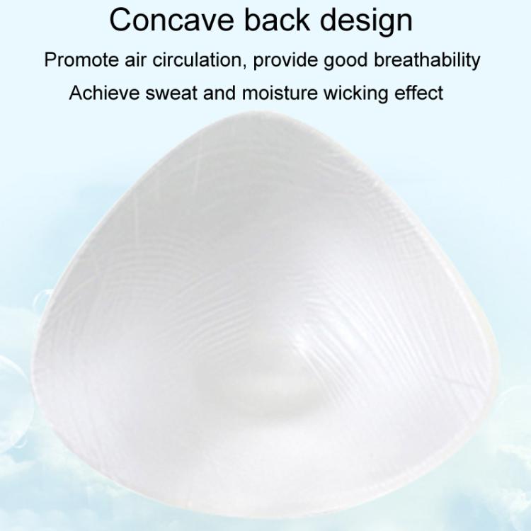 Triangle-Shaped Post-Surgical Spa Silicone Prosthetic Breasts Swimming Breasts Sports Swimwear Bra Pads, XS, S, M, L, XL, XXL, XXXL