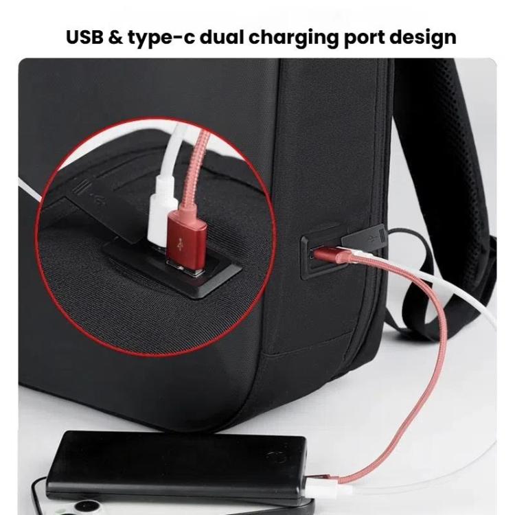 17.3-18 Inch Hard Shell Laptop Backpack with USB+Type-C Charging Ports Unisex Anti-Theft  Business Travel Bag