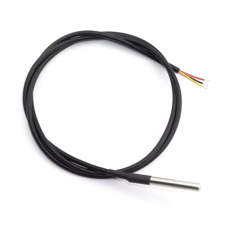 2pcs /Pack DS18B20 Waterproof Temperature Sensor Probe Stainless Steel Encapsulated 1m Cable