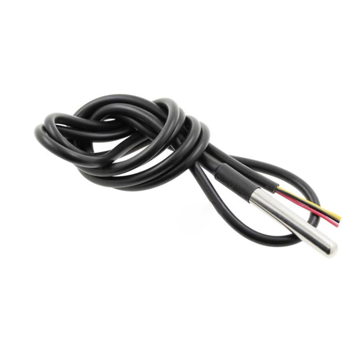 2pcs /Pack DS18B20 Waterproof Temperature Sensor Probe Stainless Steel Encapsulated 1m Cable