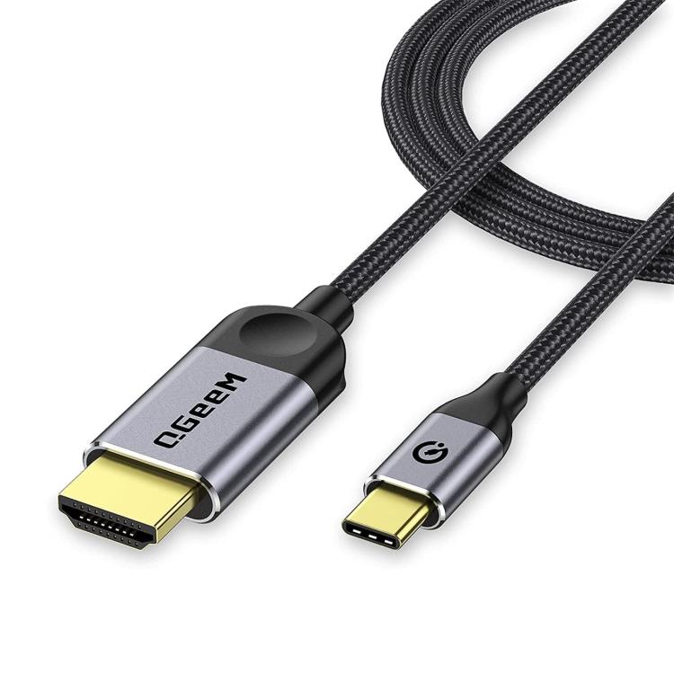 QGeeM USB-C/Type-C To HDMI Cable 4K 30Hz For Screen Mirroring & Extended Display
