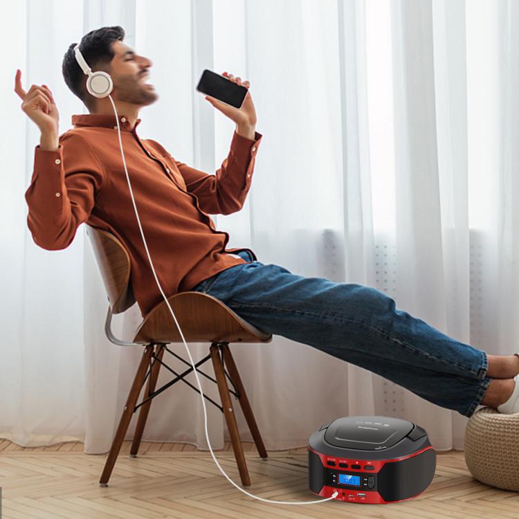 Kuephom W17 Portable Home CD Music Walkman FM Bluetooth Player, EU Plug, US Plug, UK Plug, AU Plug