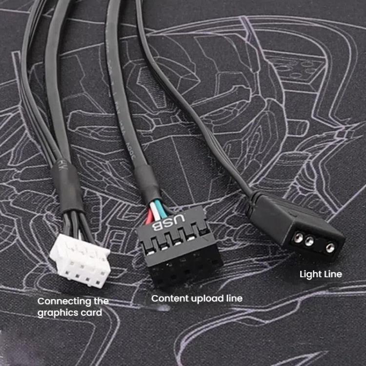 Lighting Cable Content Upload Cable for COLORFUL RTX3090TI / RTX4080 / RTX4070TI / RTX4070 / RTX4090TI / RTX4090
