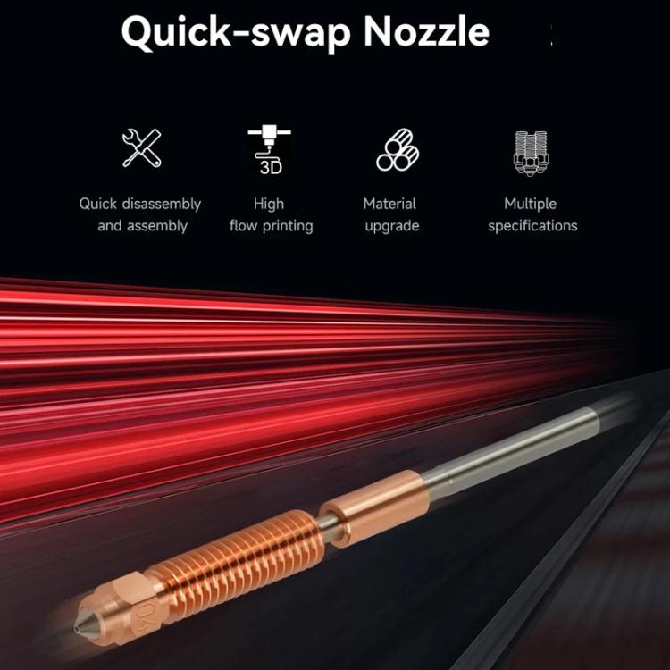 All-in-One Chrome Zirconium Copper Nozzle for Creality Ender-3 V3/K1C/K1 Max 3D Printers