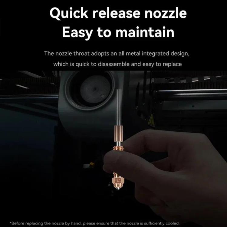 All-in-One Chrome Zirconium Copper Nozzle for Creality Ender-3 V3/K1C/K1 Max 3D Printers, 1.75/0.2mm, 1.75/0.4mm, 1.75/0.6mm, 1.75/0.8mm, 1.75/1.0mm