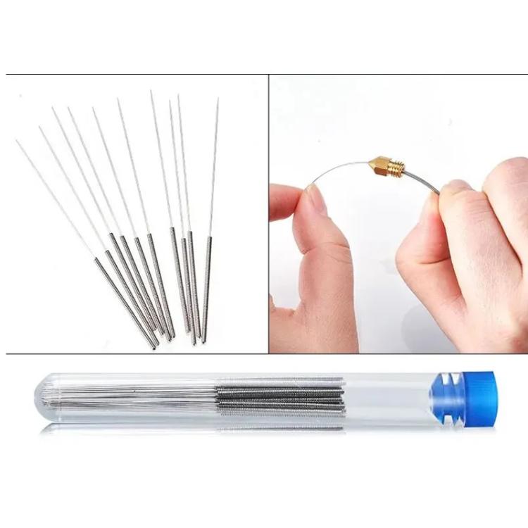 3D Printer Nozzle Cleaning Kit MK8 Nozzle 0.4mm Stainless Steel Cleaning Needle