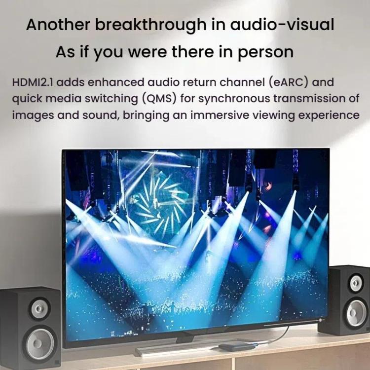 VegGieg W-H4 8K HDMI 2.1 Cable TV Set-Top Box Computer Connection Monitor Projector Video HD Cable