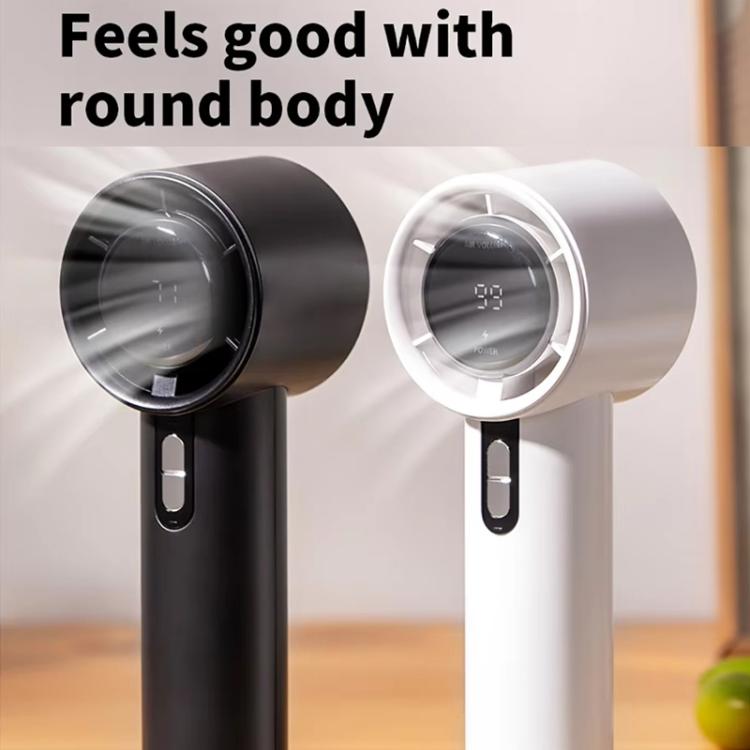 100-gear High Speed Handheld Fan Bladeless Mini Digital Display Small Fan, 1200mAh