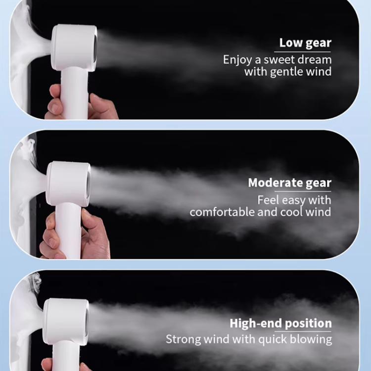 100-gear High Speed Handheld Fan Bladeless Mini Digital Display Small Fan, 1200mAh