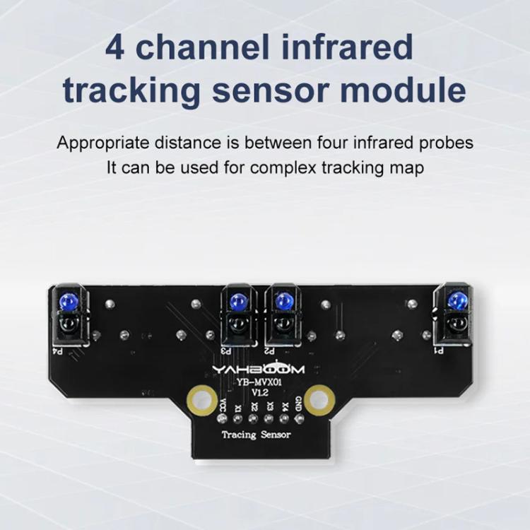 Yahboom 4 Channel Infrared Tracking Sensor Module For Smart Car Robot