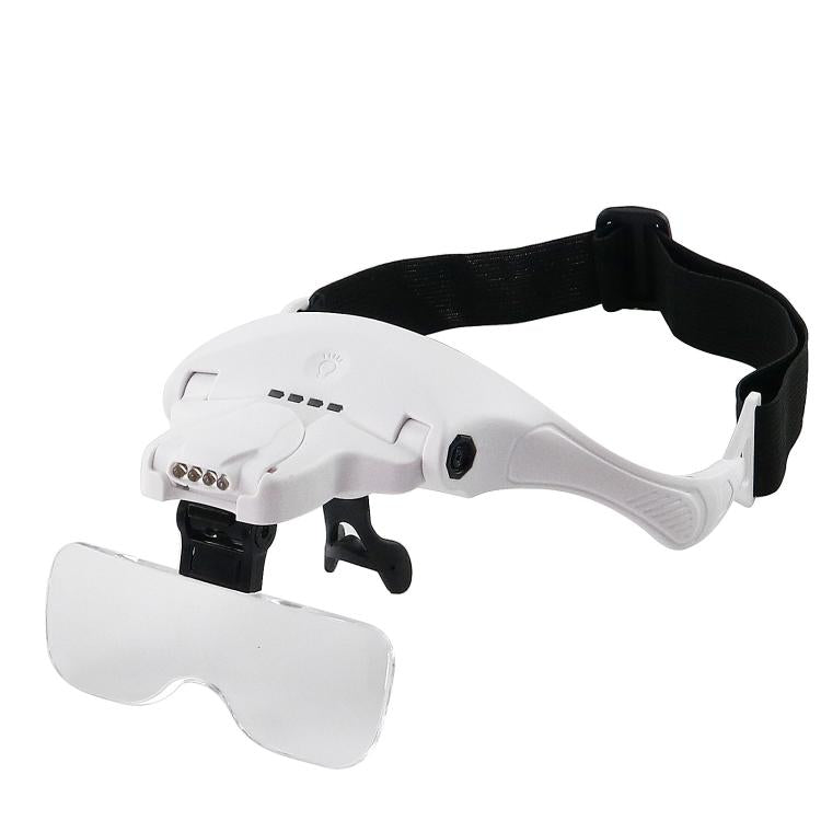 USB Charging LED Light Touch Switch Mechanical Repair Head Mounted Magnifier