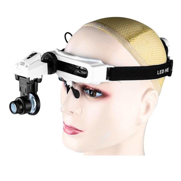 Head-mounted Magnifying Glass With LED Light 8 Different Magnification Lenses