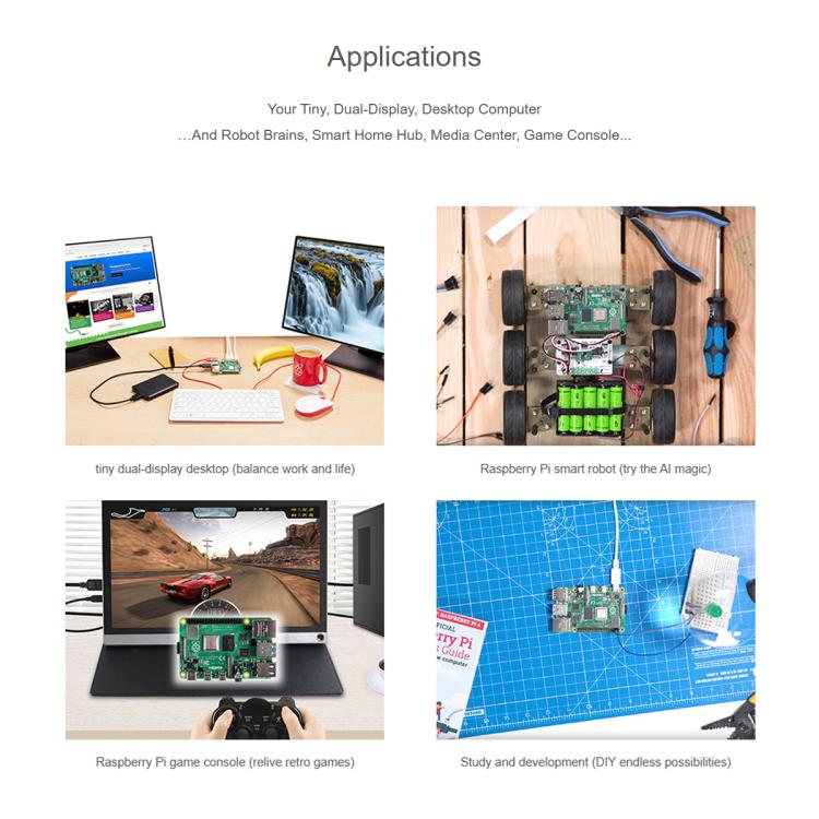 BCM2711B0 64-Bit Quad-Core 4K Dual Mini HDMI For DIY, IoT, Python Development, Waveshare For Raspberry Pi 4 Model B 2GB, Waveshare For Raspberry Pi 4 Model 4GB, Waveshare For Raspberry Pi 4 Model B 8GB