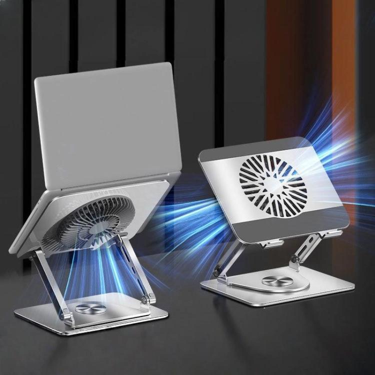 360 Rotating Laptop Stand Foldable Metal Desk Holder For 17.3 Inch Laptops Tablets