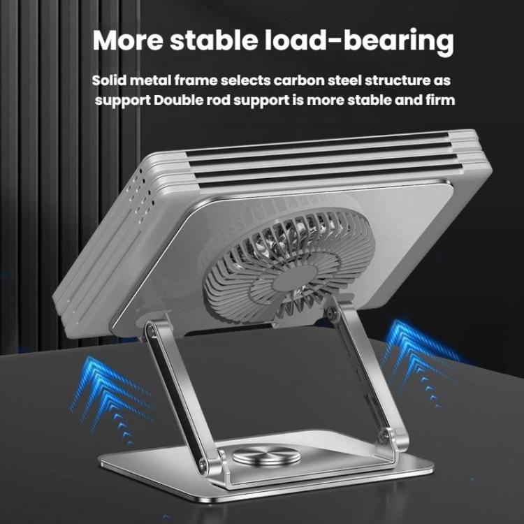 360 Rotating Laptop Stand Foldable Metal Desk Holder For 17.3 Inch Laptops Tablets