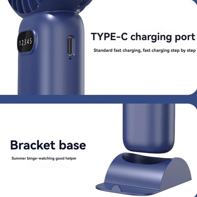 5-speed Wind Speed Handheld USB Charging Small Fan With Desktop Stand
