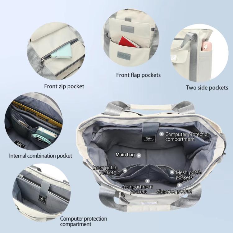 Tigernu 3 In 1 Backpack Female Should Bag Large Capacity Lightweight Tote with 14-inch Laptop Compartment