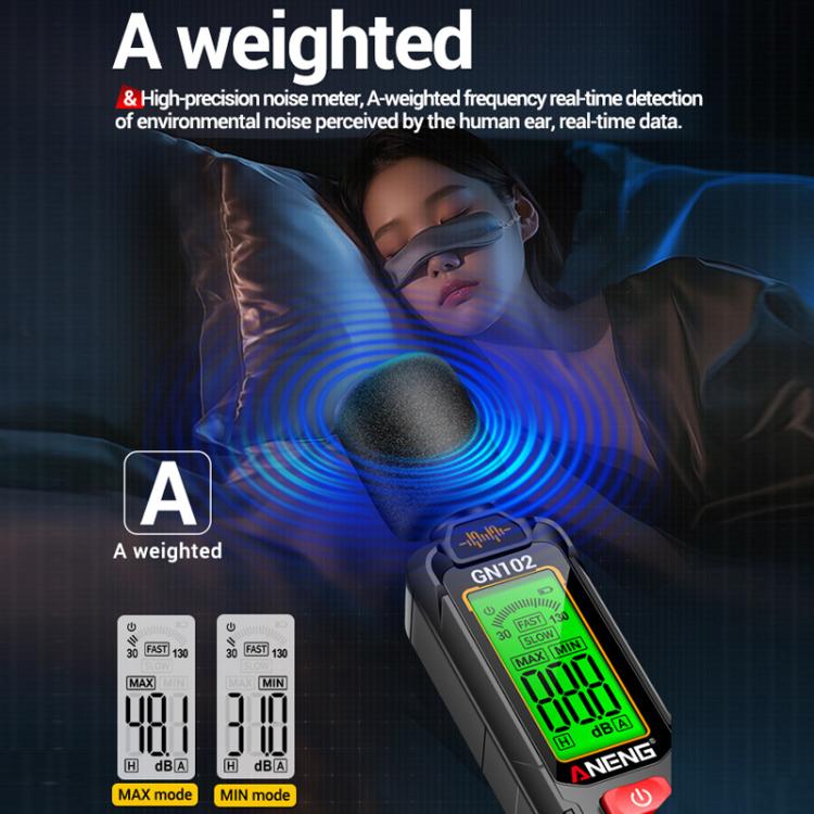 ANENG Sound Decibel Tester Volume Sound Level Noise Meter