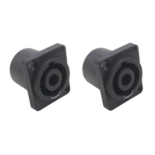 2pcs Speaker Ohm Socket Four-core Plug With Iron Piece