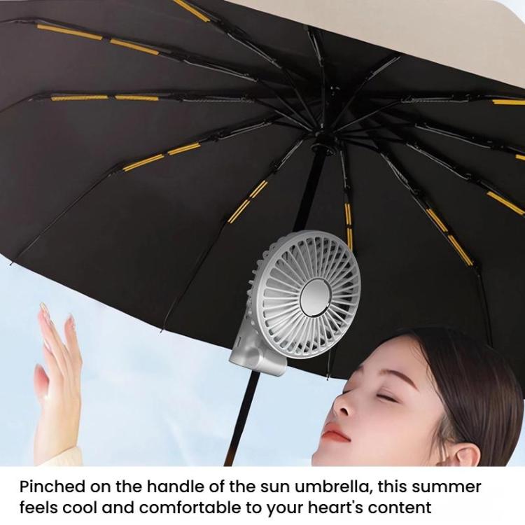 Folding Hanging Umbrella Fan USB Handheld Portable Umbrella Clip Fan Compact Desktop Fan