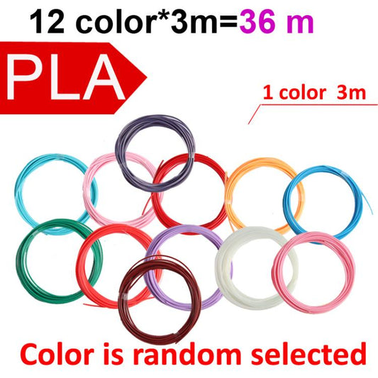 PLA 3D Printer Filament 1.75mm Multicolor Filament Bundle for 3D Pen & Crafting, 36m 12 Colors x 3m, 60m 20 Colors x 3m, 90m 30 Colors x 3m, 50m 10 Colors x 5m, 75m 15 Colors x 5m, 100m 20 Colors x 5m, 150m 30 Colors x 5m, 100m 10 Colors x 10m