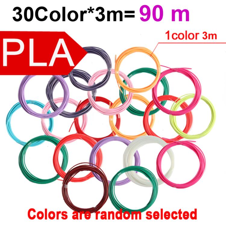 PLA 3D Printer Filament 1.75mm Multicolor Filament Bundle for 3D Pen & Crafting, 36m 12 Colors x 3m, 60m 20 Colors x 3m, 90m 30 Colors x 3m, 50m 10 Colors x 5m, 75m 15 Colors x 5m, 100m 20 Colors x 5m, 150m 30 Colors x 5m, 100m 10 Colors x 10m         ...