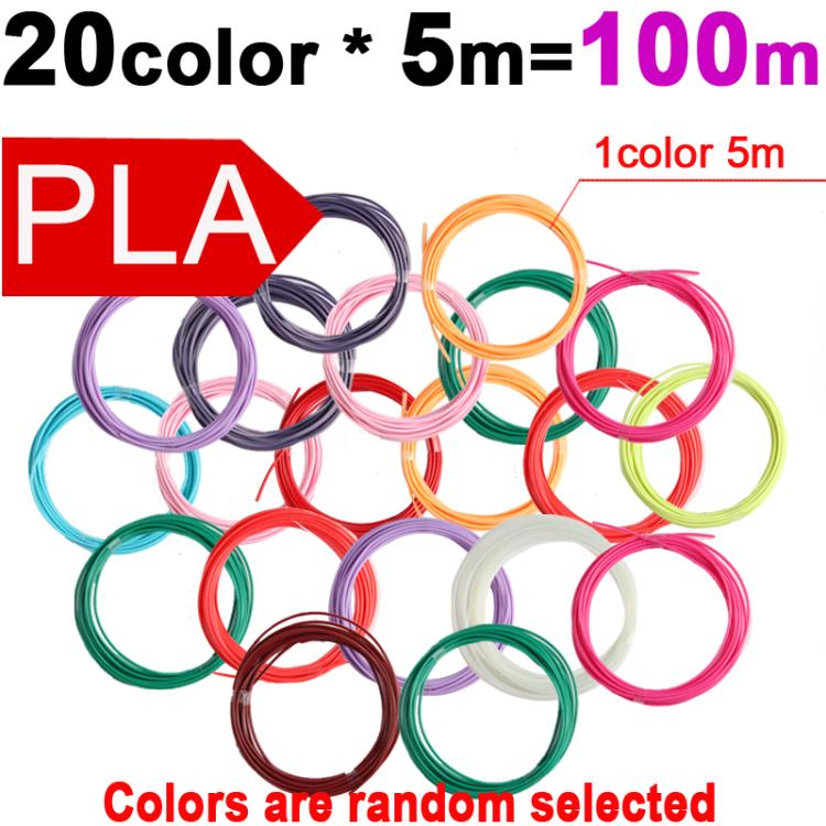 PLA 3D Printer Filament 1.75mm Multicolor Filament Bundle for 3D Pen & Crafting, 36m 12 Colors x 3m, 60m 20 Colors x 3m, 90m 30 Colors x 3m, 50m 10 Colors x 5m, 75m 15 Colors x 5m, 100m 20 Colors x 5m, 150m 30 Colors x 5m, 100m 10 Colors x 10m         ...