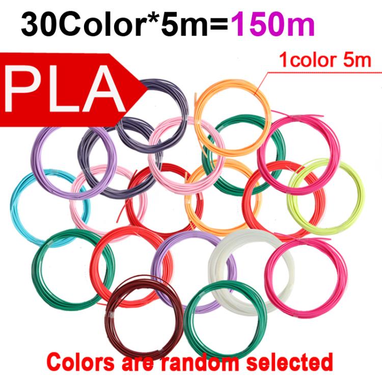 PLA 3D Printer Filament 1.75mm Multicolor Filament Bundle for 3D Pen & Crafting, 36m 12 Colors x 3m, 60m 20 Colors x 3m, 90m 30 Colors x 3m, 50m 10 Colors x 5m, 75m 15 Colors x 5m, 100m 20 Colors x 5m, 150m 30 Colors x 5m, 100m 10 Colors x 10m         ...