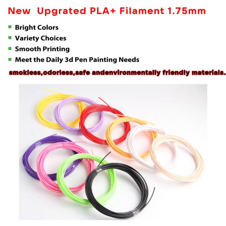 PLA 3D Printer Filament 1.75mm Multicolor Filament Bundle for 3D Pen & Crafting, 36m 12 Colors x 3m, 60m 20 Colors x 3m, 90m 30 Colors x 3m, 50m 10 Colors x 5m, 75m 15 Colors x 5m, 100m 20 Colors x 5m, 150m 30 Colors x 5m, 100m 10 Colors x 10m         ...