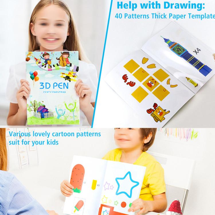 3D Printing Pen High Low Temperature Compatible Drawing Book With Tracing Board