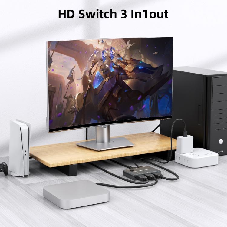3 In 1 Out HDMI Switch 8K 60Hz / 4K 120Hz Computer HD Conversion