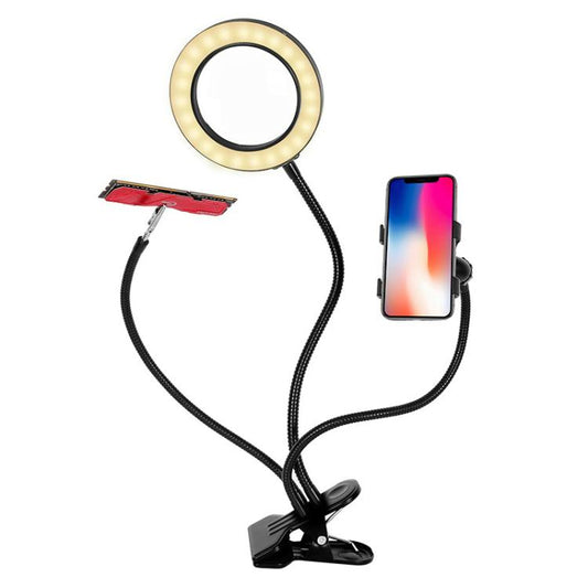10X 72LEDs Optical Magnifying Glass Hose Type Mobile Phone Holder