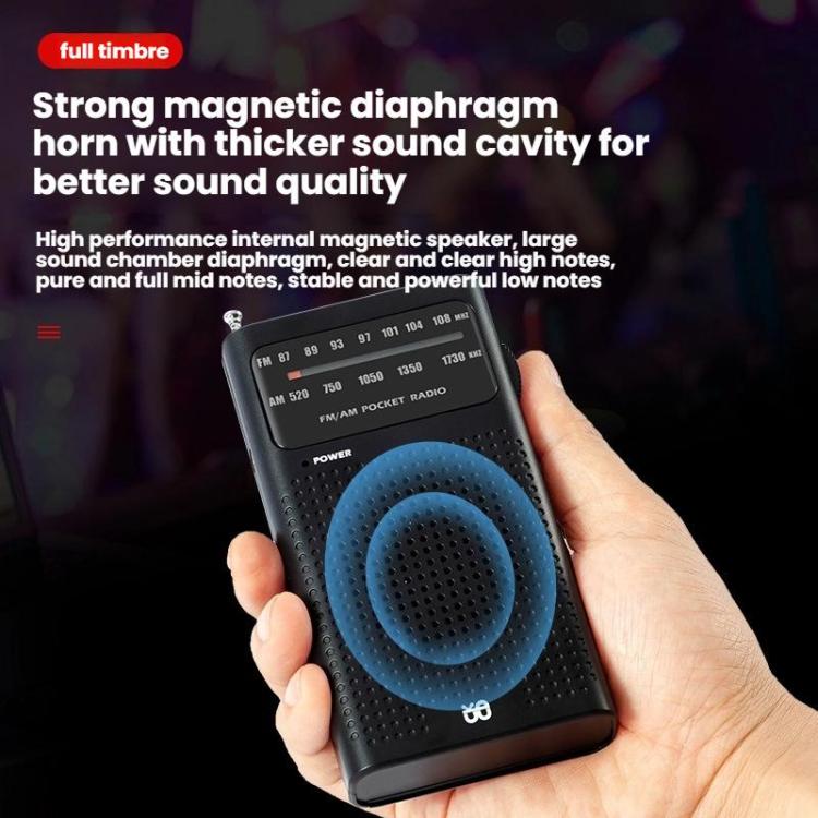 FM/AM Full-Band Channel Pocket Portable Pointer Radio Player