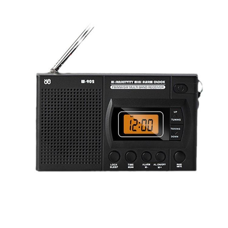 FM/AM/SW Full-Band Portable Clock LCD Clock Control Radio Player, For EU, For US