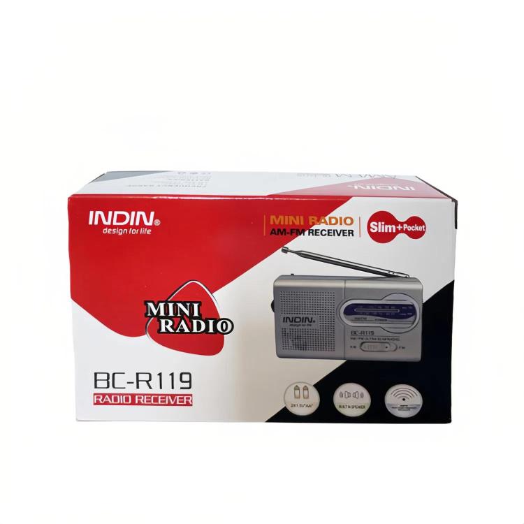 INDIN BC-R119 Portable AM/FM Radio for Seniors 530-1610KHz AM & 88-108MHz FM Lightweight Emergency Radio