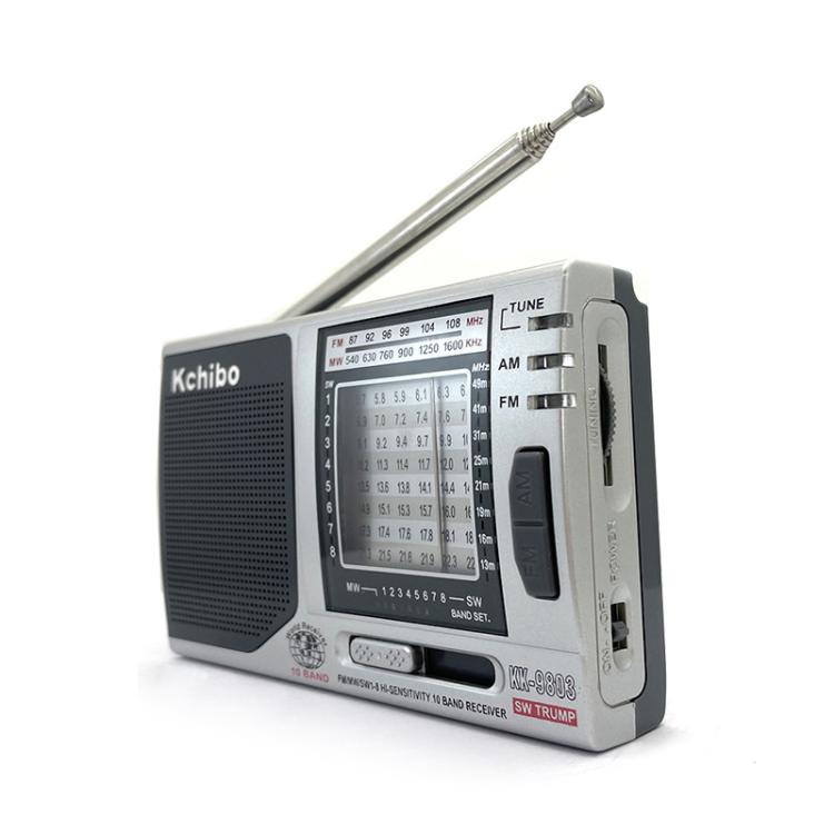 Kchibo 10-Band AM/FM/SW Portable Radio with High-Fidelity Speaker Compact Mini Multi-Band Receiver