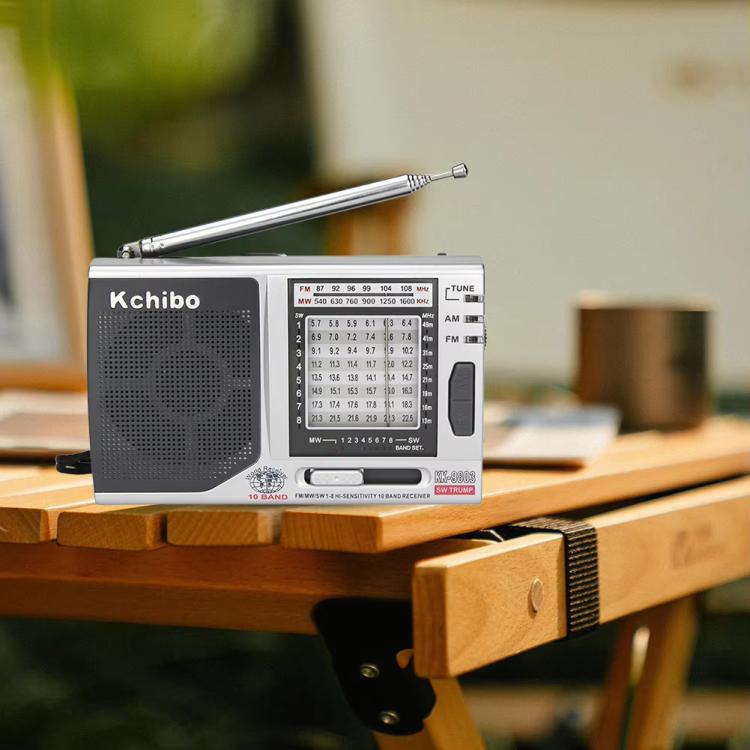 Kchibo 10-Band AM/FM/SW Portable Radio with High-Fidelity Speaker Compact Mini Multi-Band Receiver