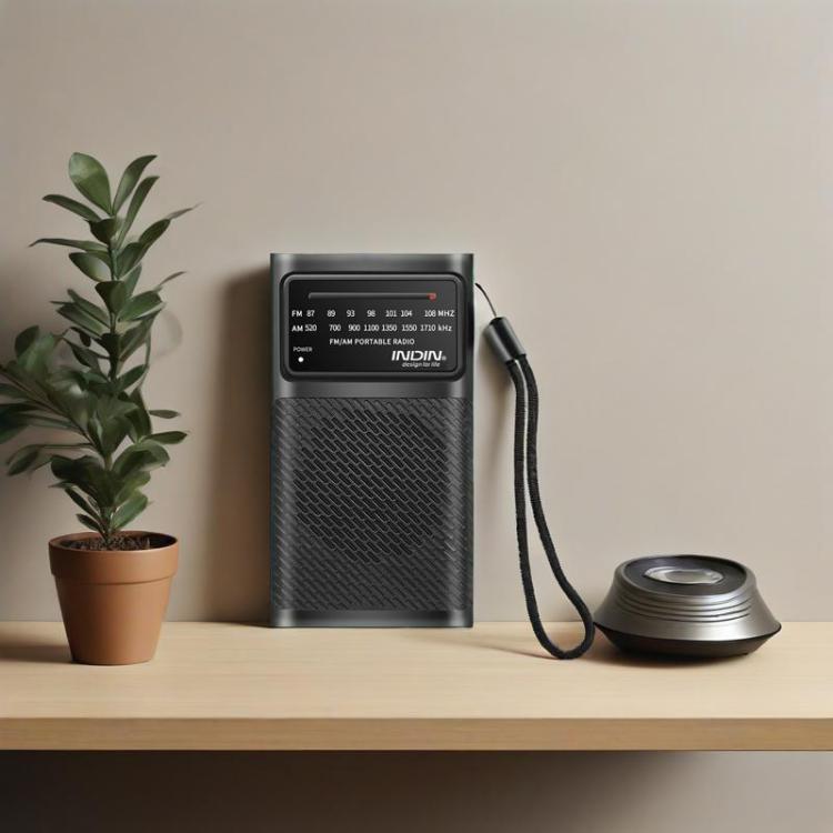 INDIN BC-R955 Portable AM/FM Radio with High-Fidelity Sound & Clip-On Design Sports Outdoor Player