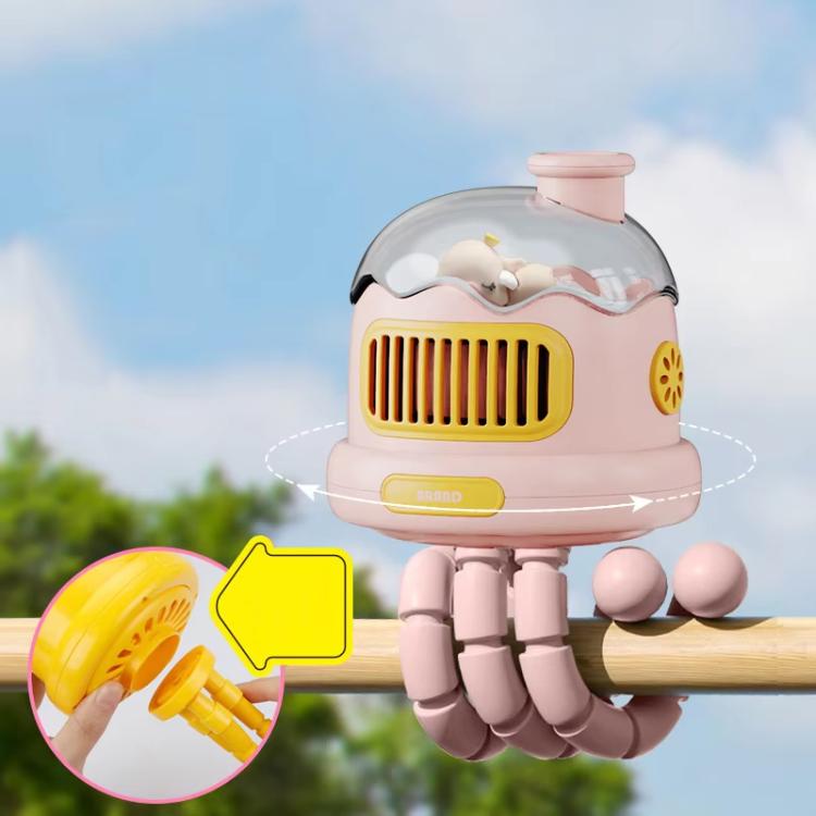 Octopus Clip-On Handheld Silent Bladeless Fan For Strollers