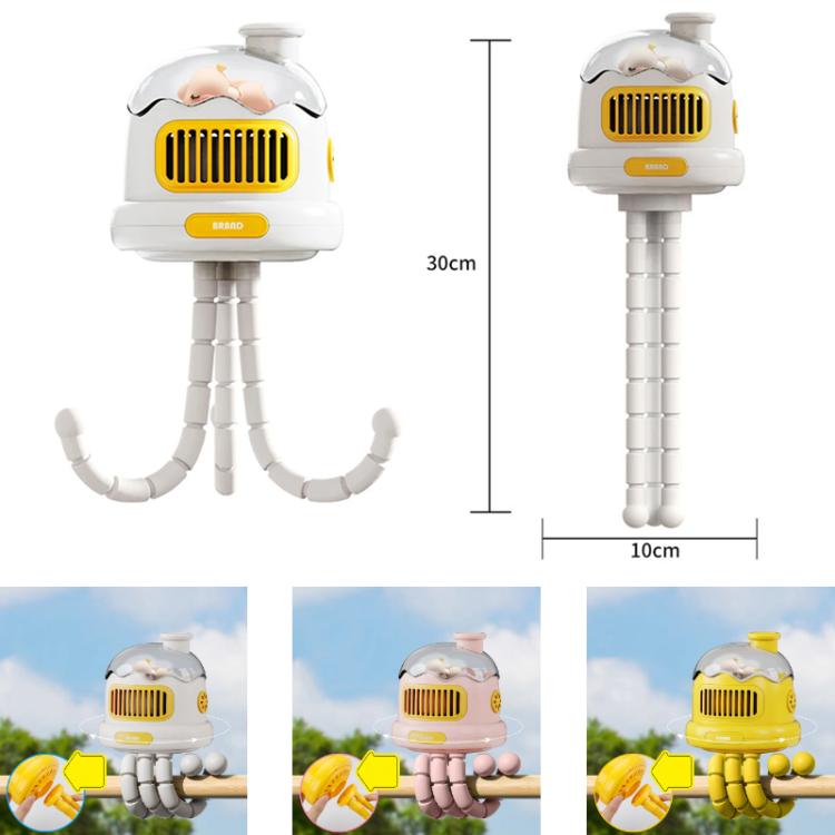 Octopus Clip-On Handheld Silent Bladeless Fan For Strollers