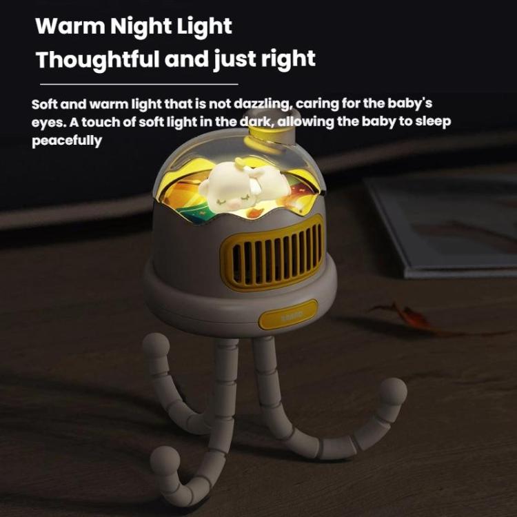 Octopus Clip-On Handheld Silent Bladeless Fan For Strollers