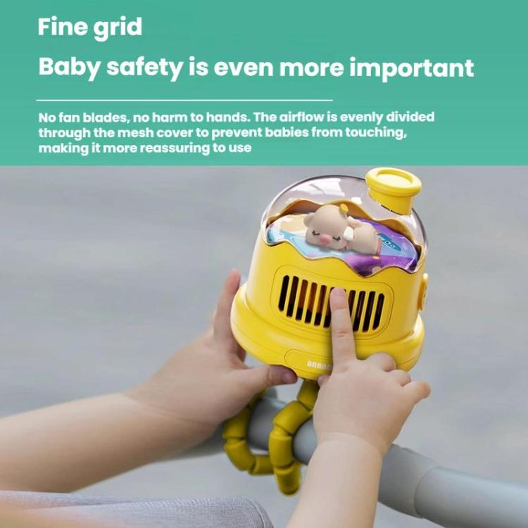 Octopus Clip-On Handheld Silent Bladeless Fan For Strollers