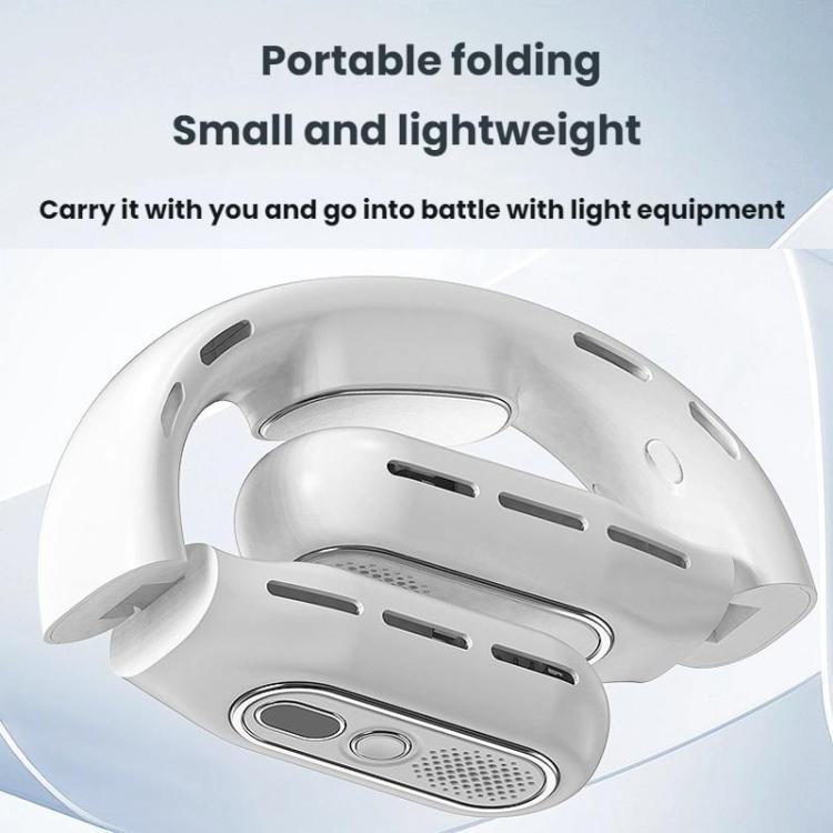 Outdoor Digital Display Folding Silent Neck-Mounted Bladeless Fan