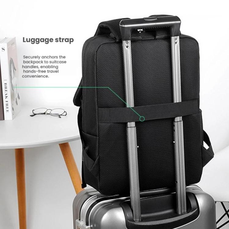 OUMANTU 2106-1 Lightweight Business Laptop Backpack Large Capacity USB Charging Daypack For Work, Travel, Gym