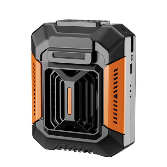 F66 Rechargeable Waist-Mounted Clip Fan With 3-Speed Settings & LED Flashlight Hands-Free Cooling For Construction, Outdoor Work, Hiking