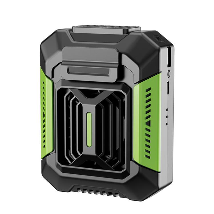 F66 Rechargeable Waist-Mounted Clip Fan With 3-Speed Settings & LED Flashlight Hands-Free Cooling For Construction, Outdoor Work, Hiking