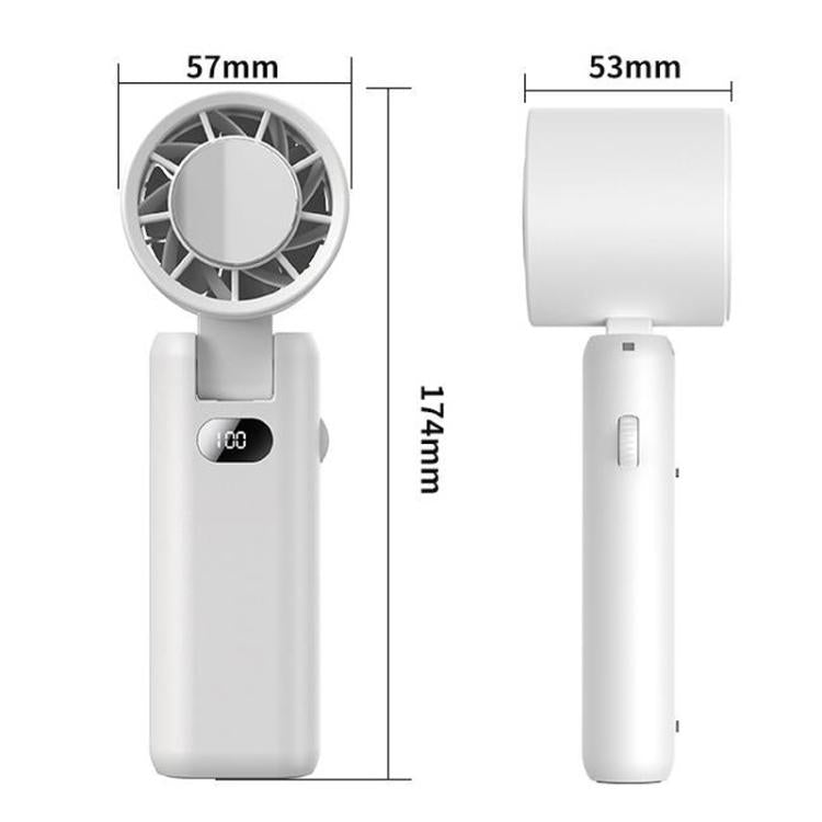 WT21 Handheld Cooling Fan Foldable Ice Pack Fan With Battery Level Display