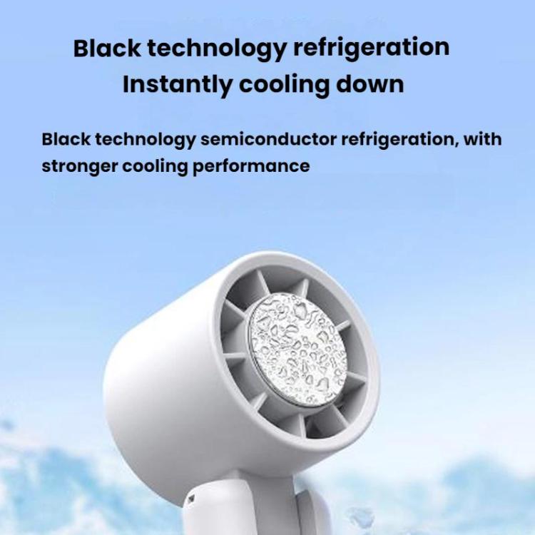 WT21 Handheld Cooling Fan Foldable Ice Pack Fan With Battery Level Display