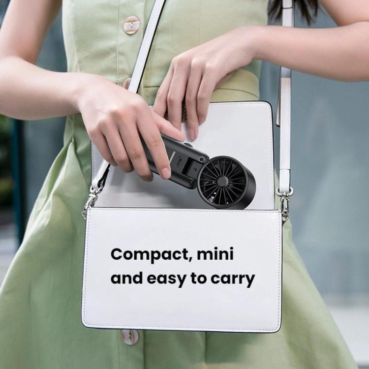 WT21 Handheld Cooling Fan Foldable Ice Pack Fan With Battery Level Display